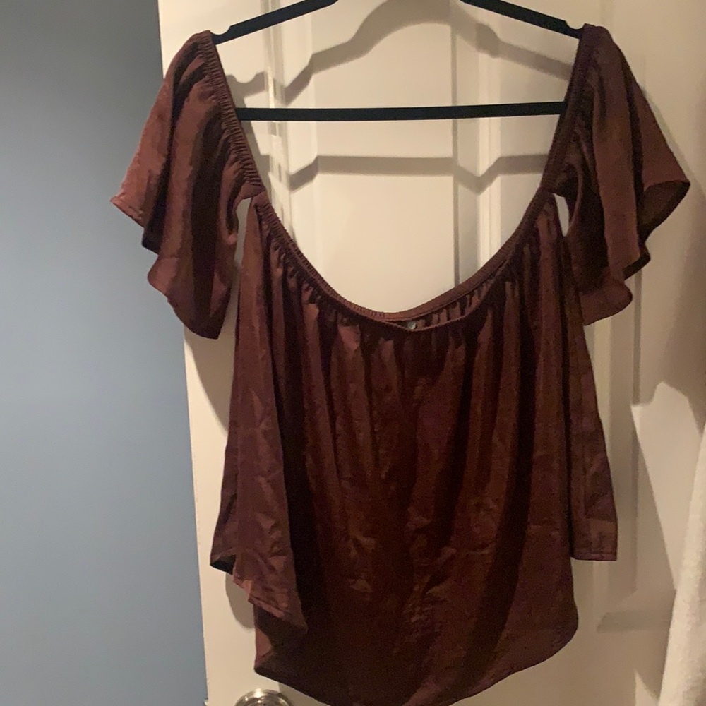 Off The Shoulder Satin Top